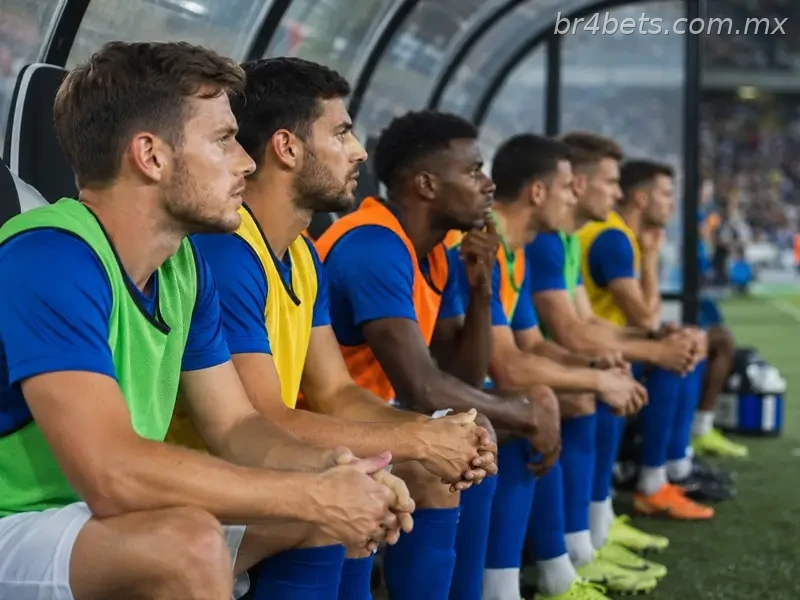Jogadores no banco reserva
