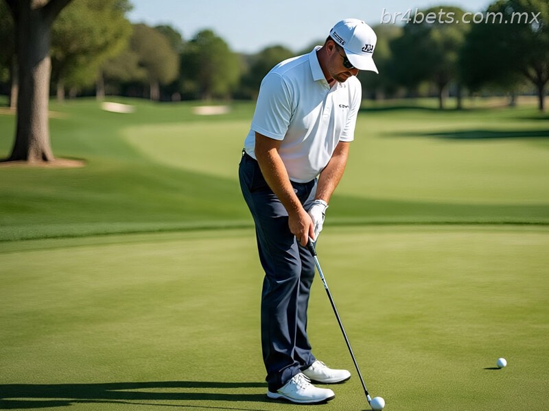 jogando golfe